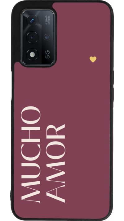 OPPO A93s 5G Case Hülle - Silikon schwarz Valentine 2024 mucho amor rosado