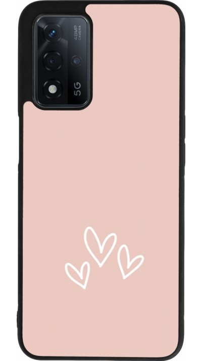 OPPO A93s 5G Case Hülle - Silikon schwarz Valentine 2023 three minimalist hearts