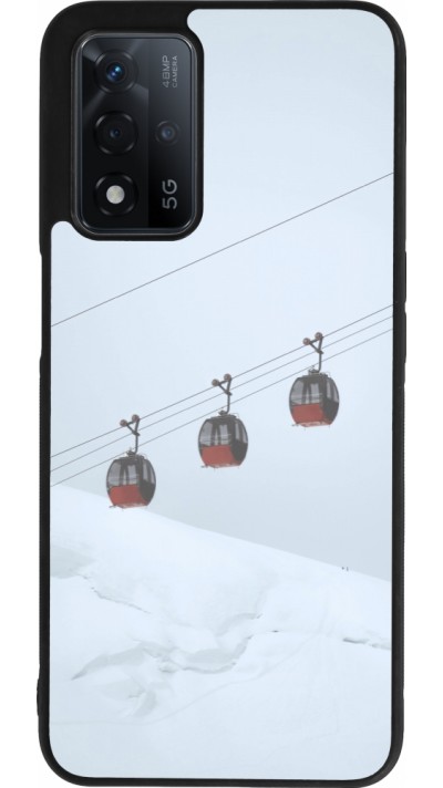 OPPO A93s 5G Case Hülle - Silikon schwarz Winter 22 ski lift