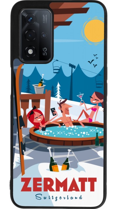 OPPO A93s 5G Case Hülle - Silikon schwarz Zermatt Mountain Jacuzzi