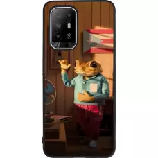 Coque OPPO F19 Pro+ - Silicone rigide noir Dancing frog DTMF