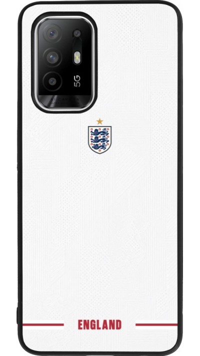 Coque OPPO F19 Pro+ - Silicone rigide noir Maillot de football Angleterre 2026 personnalisable