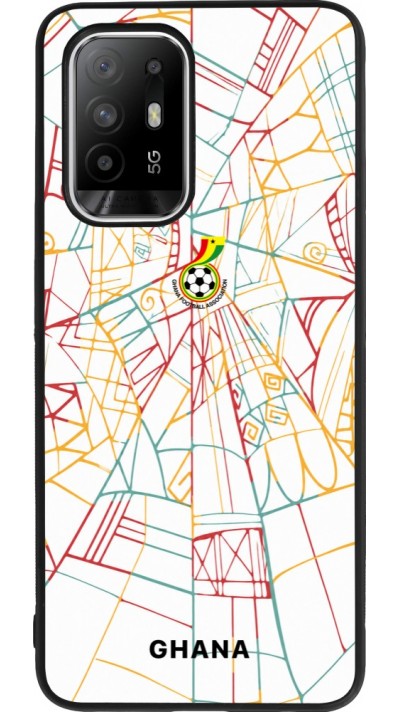 Coque OPPO F19 Pro+ - Silicone rigide noir Maillot de football Ghana 2026 personnalisable