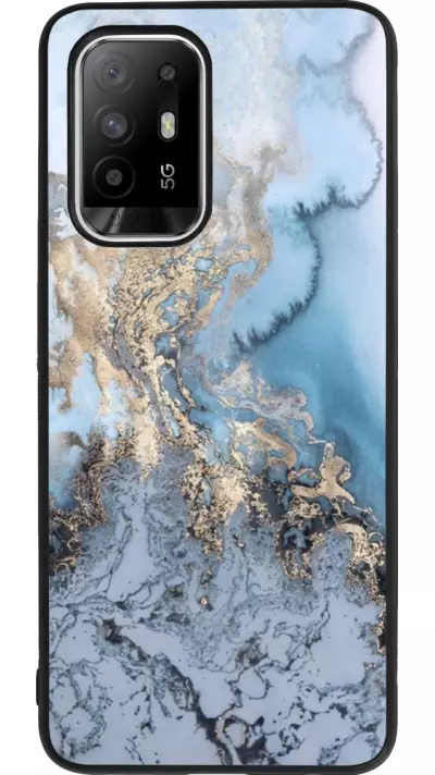 Coque OPPO F19 Pro+ - Silicone rigide noir Marble 04