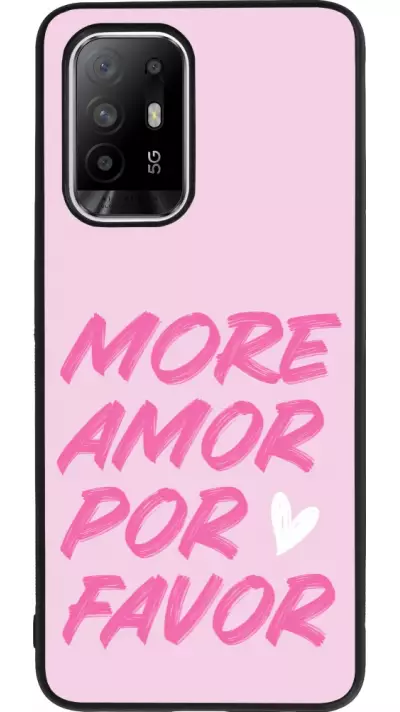 Coque OPPO F19 Pro+ - Silicone rigide noir More amor porfavor