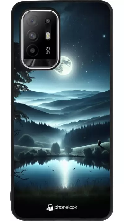 Coque OPPO F19 Pro+ - Silicone rigide noir Night Sky View