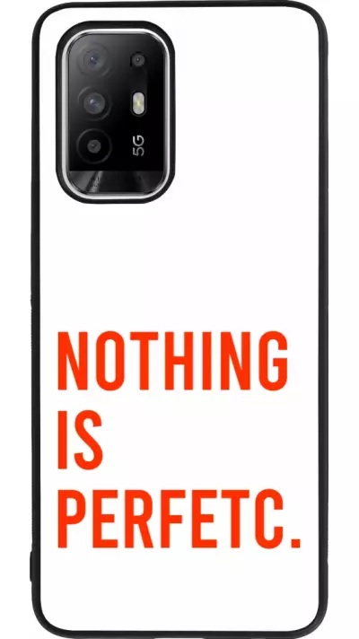 Coque OPPO F19 Pro+ - Silicone rigide noir Nothing is Perfetc