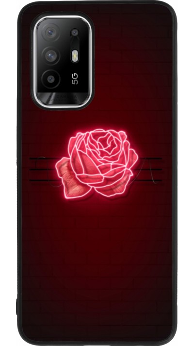 OPPO F19 Pro+ Case Hülle - Silikon schwarz Spring 23 neon rose