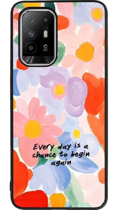OPPO F19 Pro+ Case Hülle - Silikon schwarz Every day is a chance Spring 2026