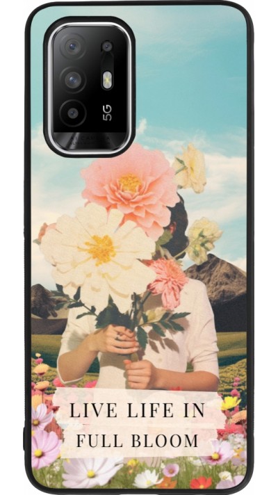 OPPO F19 Pro+ Case Hülle - Silikon schwarz Live life in full moon Spring 2026