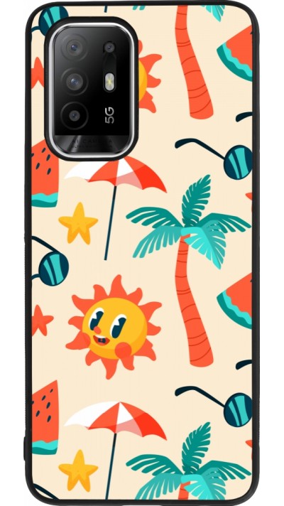 OPPO F19 Pro+ Case Hülle - Silikon schwarz Summer 2025 Pattern soleil