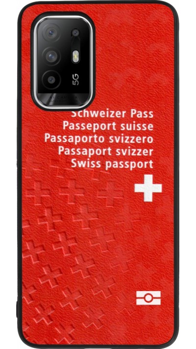 OPPO F19 Pro+ Case Hülle - Silikon schwarz Swiss Passport