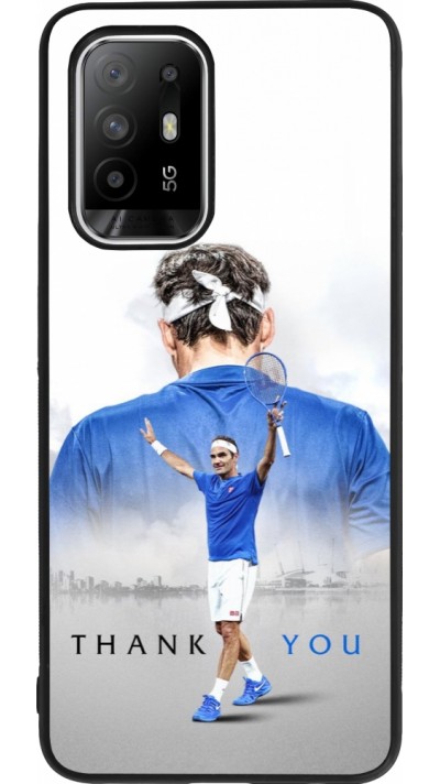 OPPO F19 Pro+ Case Hülle - Silikon schwarz Thank you Roger