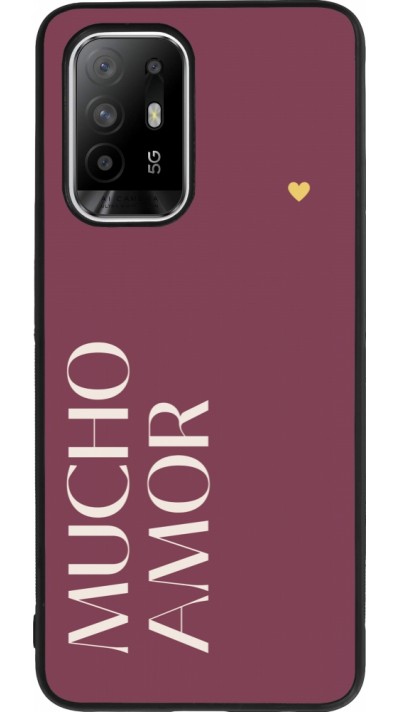 OPPO F19 Pro+ Case Hülle - Silikon schwarz Valentine 2024 mucho amor rosado