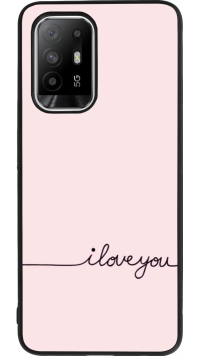 OPPO F19 Pro+ Case Hülle - Silikon schwarz Valentine 2023 i love you writing