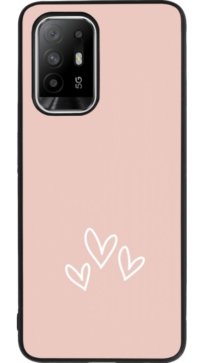 OPPO F19 Pro+ Case Hülle - Silikon schwarz Valentine 2023 three minimalist hearts