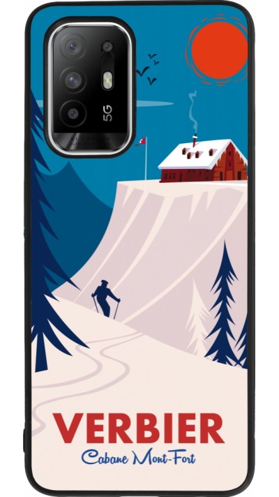OPPO F19 Pro+ Case Hülle - Silikon schwarz Verbier Cabane Mont-Fort