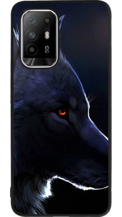 OPPO F19 Pro+ Case Hülle - Silikon schwarz Wolf Shape