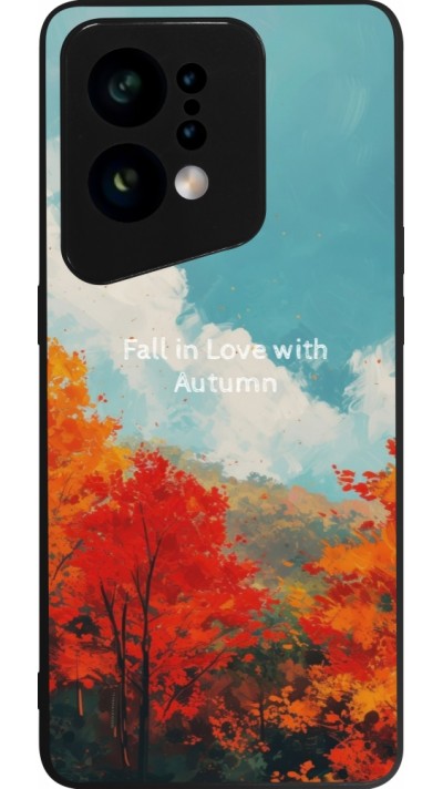Coque OPPO Find X5 - Silicone rigide noir Autumn 25 Fall in love