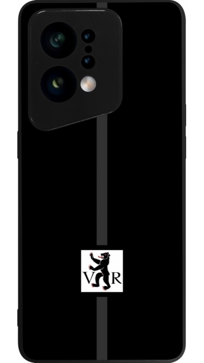 Coque OPPO Find X5 - Silicone rigide noir Canton AR noir