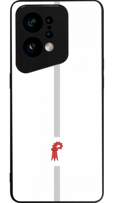 Coque OPPO Find X5 - Silicone rigide noir Canton BL blanc