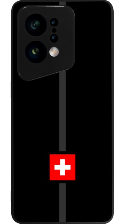 Coque OPPO Find X5 - Silicone rigide noir Canton CH noir