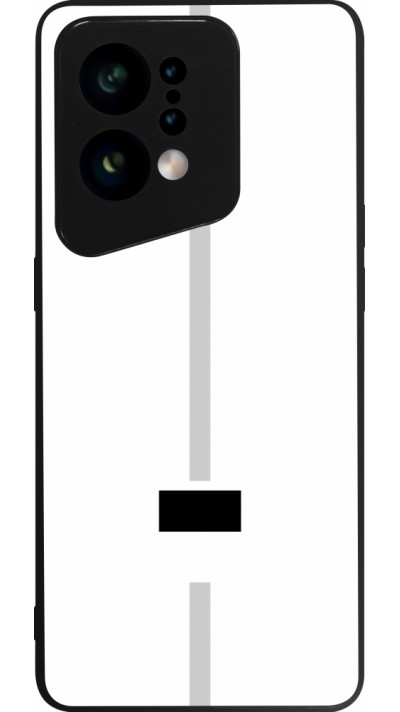 Coque OPPO Find X5 - Silicone rigide noir Canton FR blanc