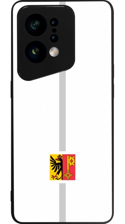 Coque OPPO Find X5 - Silicone rigide noir Canton GE blanc
