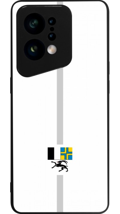 Coque OPPO Find X5 - Silicone rigide noir Canton GR blanc