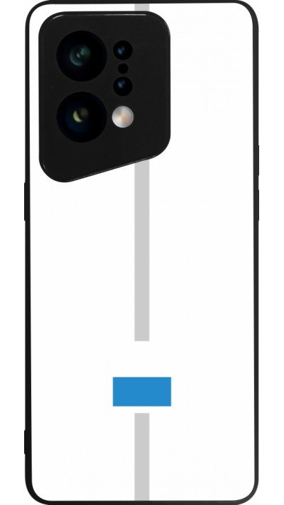 Coque OPPO Find X5 - Silicone rigide noir Canton LU blanc