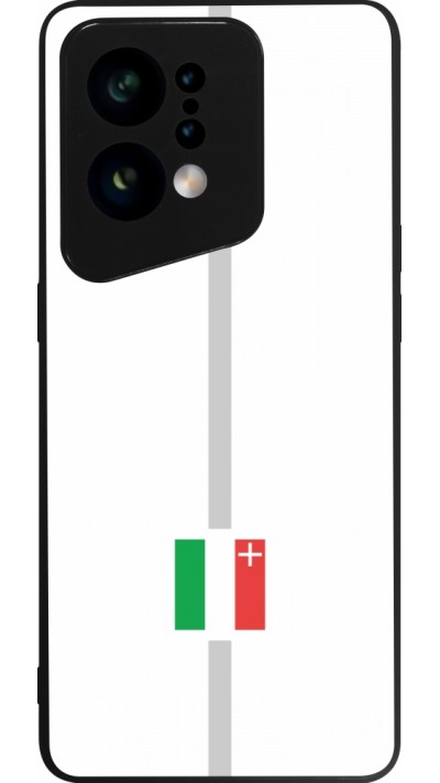 Coque OPPO Find X5 - Silicone rigide noir Canton NE blanc