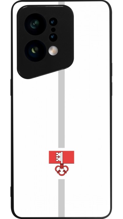 Coque OPPO Find X5 - Silicone rigide noir Canton OW blanc