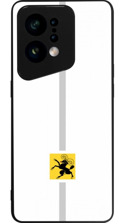 Coque OPPO Find X5 - Silicone rigide noir Canton SH blanc