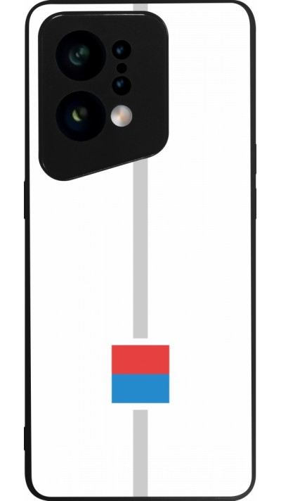 Coque OPPO Find X5 - Silicone rigide noir Canton TI blanc