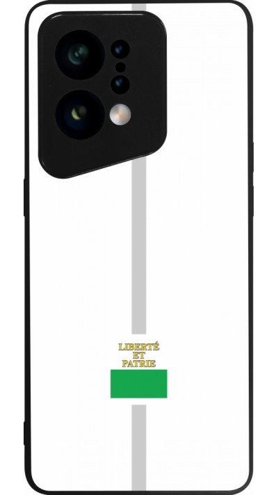 Coque OPPO Find X5 - Silicone rigide noir Canton VD blanc
