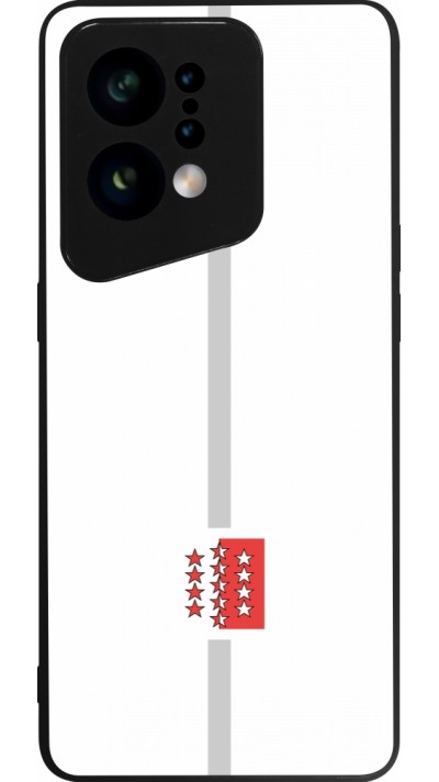 Coque OPPO Find X5 - Silicone rigide noir Canton VS blanc