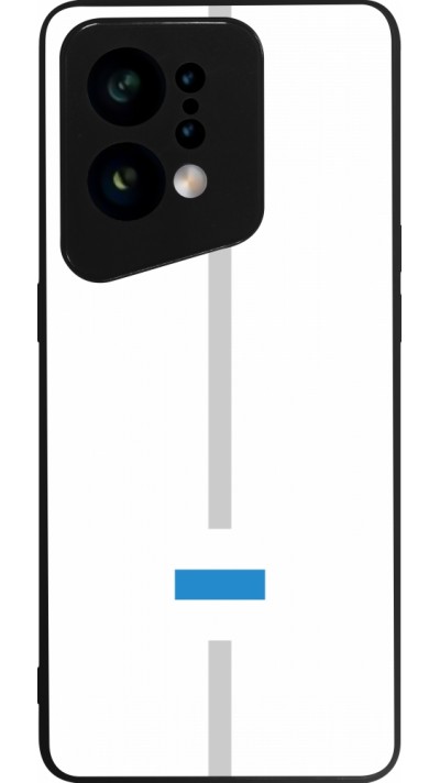 Coque OPPO Find X5 - Silicone rigide noir Canton ZG blanc
