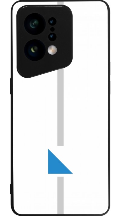 Coque OPPO Find X5 - Silicone rigide noir Canton ZH blanc