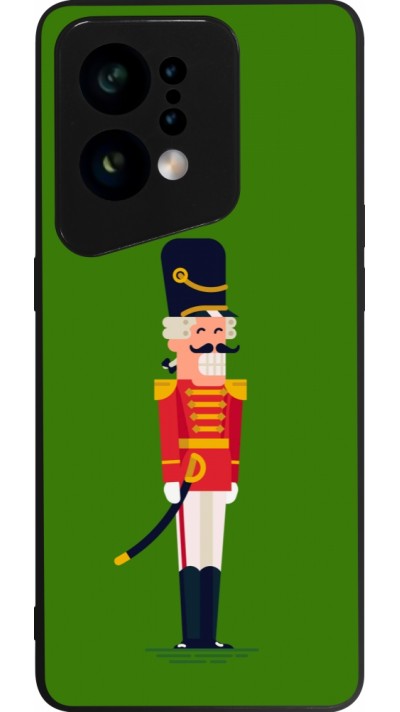 OPPO Find X5 Case Hülle - Silikon schwarz Christmas 25 Nutcracker Green