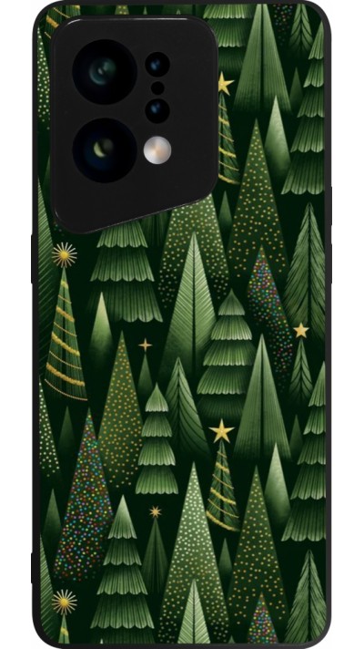 OPPO Find X5 Case Hülle - Silikon schwarz Christmas 25 Pattern Xmas Tree