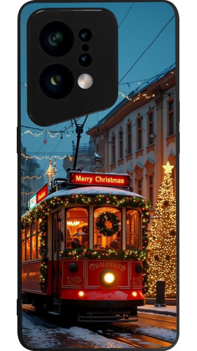 OPPO Find X5 Case Hülle - Silikon schwarz Christmas 25 Xmas Train
