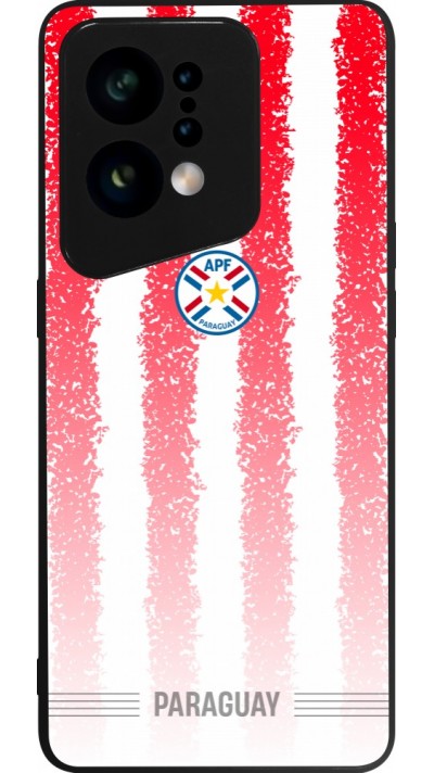 Coque OPPO Find X5 - Silicone rigide noir Maillot de football Paraguay 2026 personnalisable