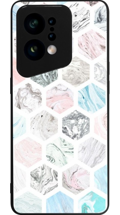 Coque OPPO Find X5 - Silicone rigide noir Marble Everything