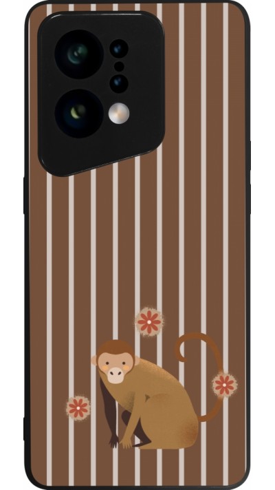 OPPO Find X5 Case Hülle - Silikon schwarz Monkey with stripes OPPO Find X5 Case Hülle - Silikon schwarz Monkey with stripes