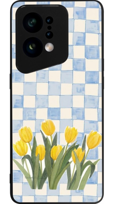 OPPO Find X5 Case Hülle - Silikon schwarz Blue vichy tulips Spring 2026
