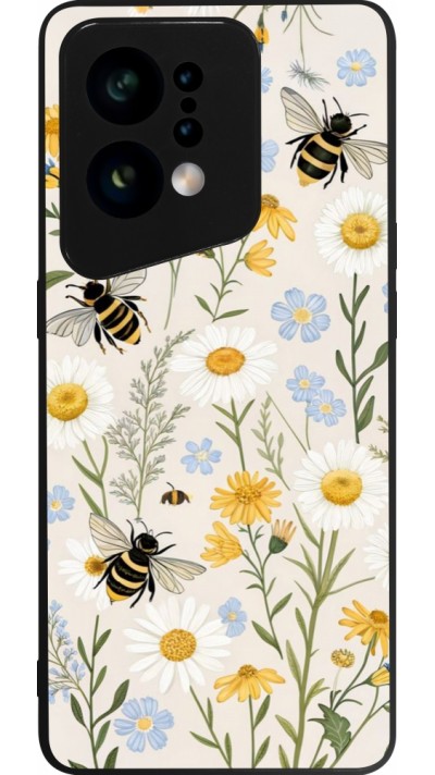 OPPO Find X5 Case Hülle - Silikon schwarz Pattern bees Spring 2026