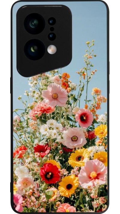 OPPO Find X5 Case Hülle - Silikon schwarz Spring flowers Spring 2026