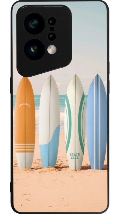 Coque OPPO Find X5 - Silicone rigide noir Summer surfboard 2025