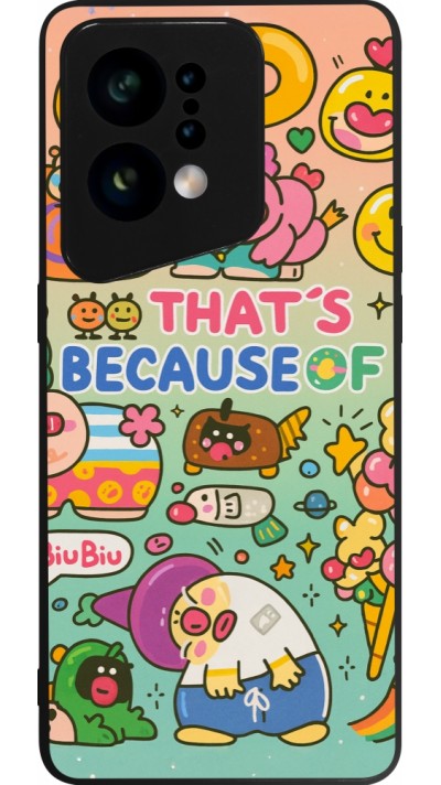 Coque OPPO Find X5 - Silicone rigide noir Thats beacause of