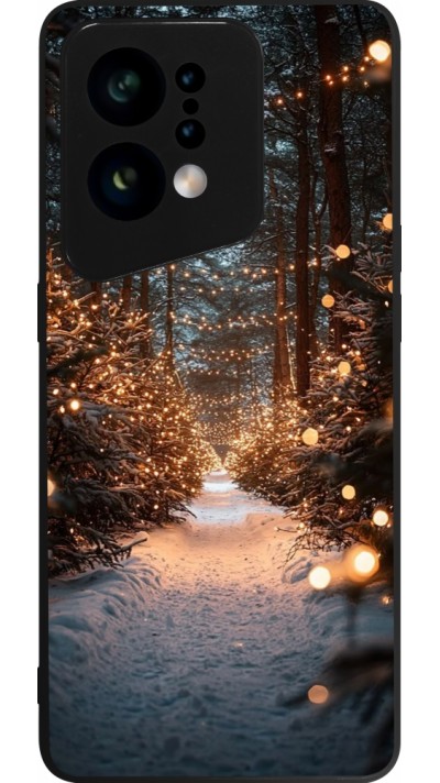 OPPO Find X5 Case Hülle - Silikon schwarz Winter 25 Winter snowy road